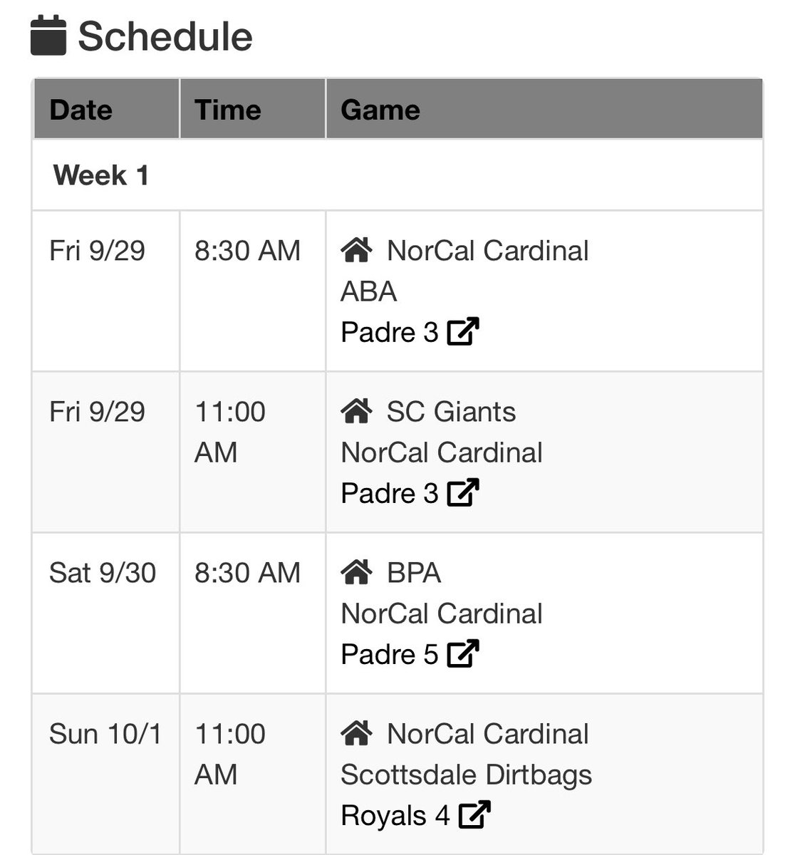 Grateful for the opportunity to play for <a href="/NorCalBaseball/">Tony Crivello</a> <a href="/NorCalU1/">NorCalU</a> and Coach Bruno this weekend in the <a href="/AZFallClassic/">AZ Fall Classic</a> !! Can’t wait to get going and play some good competition! 

<a href="/AntGranato/">Anthony Granato</a> 
This weeks schedule 👇
