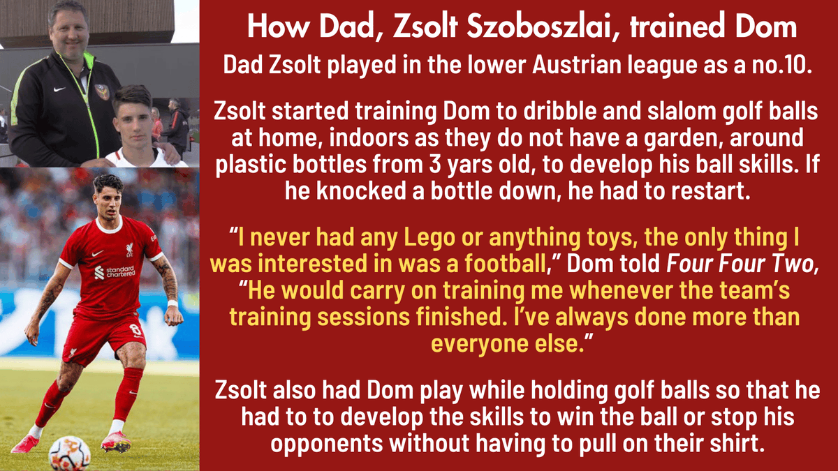AzriAhmad9696's tweet photo. This was how a dedicated Dad, Zsolt Szoboszlai, trained and developed his son Dominik in football. Dom has indeed blossomed into an awesome football player, thanks largely to Zsolt.
#Szoboszlai #YNWA #Liverpool4Life https://t.co/CrGtI4RKme