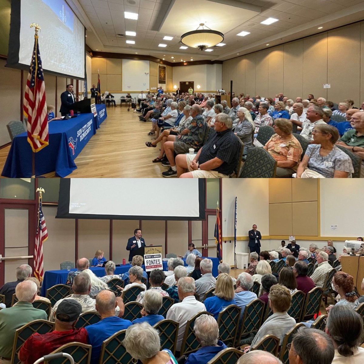 Thank you Sun City Dems! Grateful for the opportunity to be back speaking to this group. Great to meet all the dedicated candidates and activists working hard. Excited for the possibilities ahead of us!