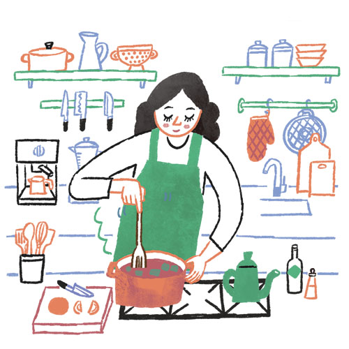 naho_ogawa's tweet photo. spot illustration for croissant magazine #croissant #クロワッサン　#Editorial #magazine #nahoogawa #cooking #kitchen #illustration #イラストレーション ＃挿絵 https://t.co/ePvznsDHQn