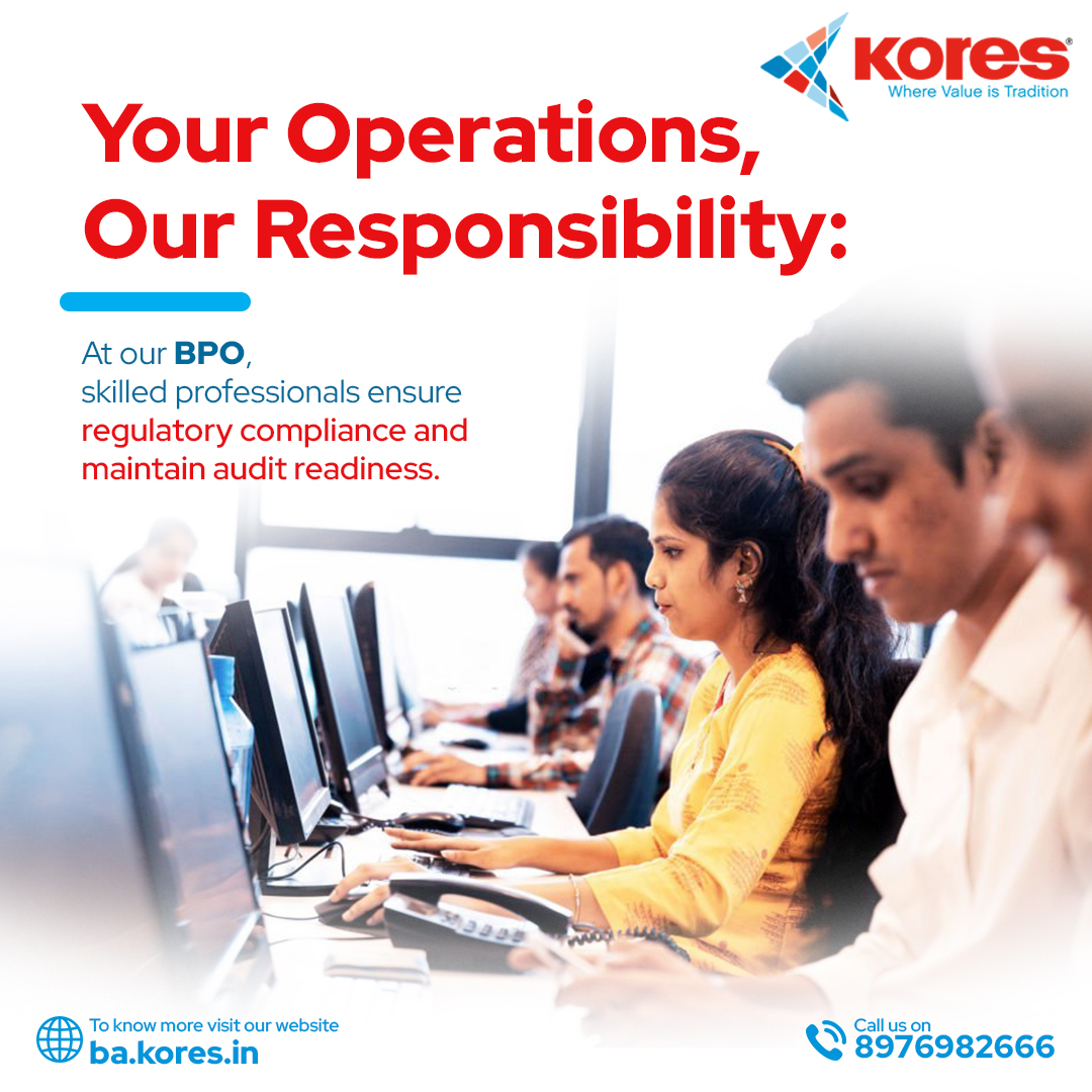 Your Success, Our Commitment! 📊 ✅ 

At Kores BPO, we take pride in shouldering the responsibility of your operations. 

#BPO #KoresBPO #BPOservice #DataEntry #SoftwareandSolution #ManageBusinessOperations #BusinessOperations #koresBusinessAutomation #KoresIndia