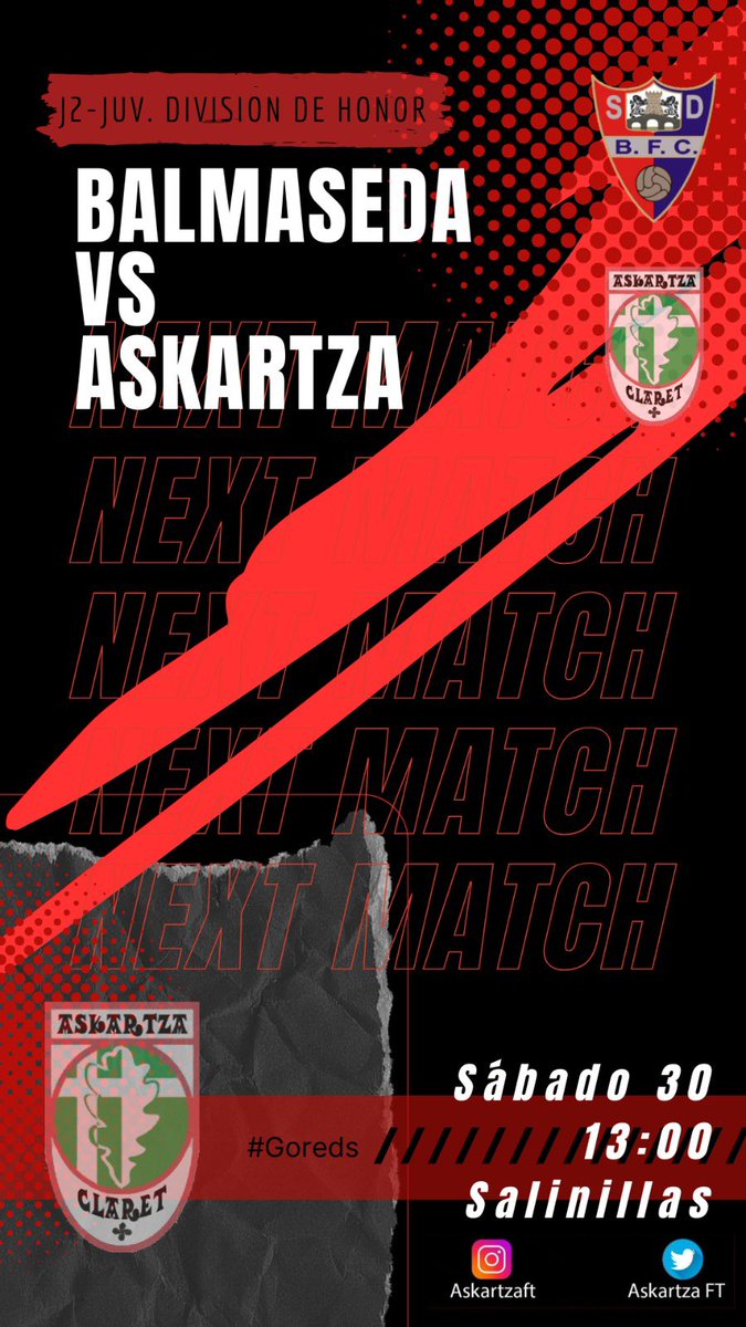🔜Este sábado tenemos una doble cita!⚽️

#goreds🔴