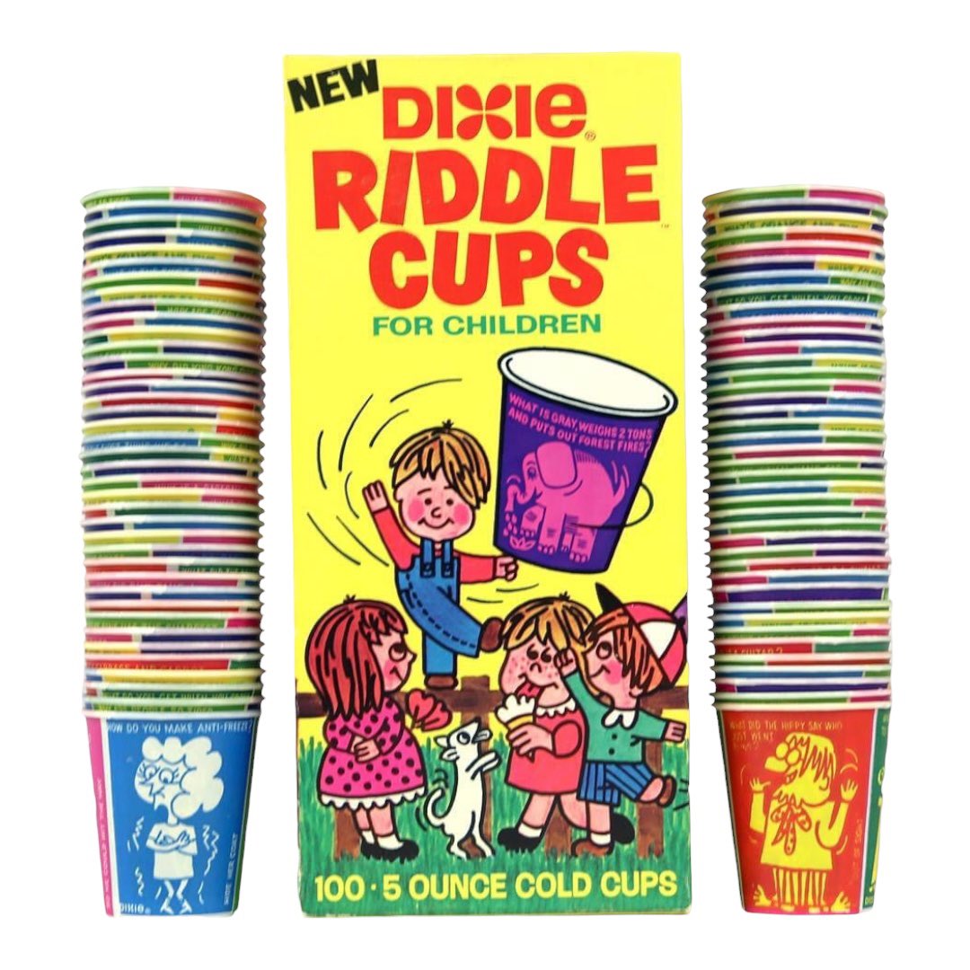 How do you make Anti-Freeze?
1971 #DixieRiddleCups. #1970s #disposablecups #riddlecups 
(Steal her blanket.)
