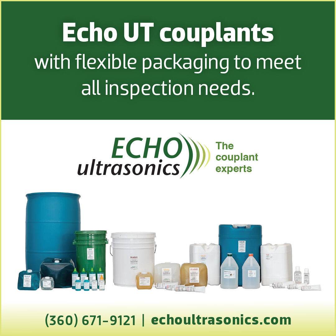 Introducing Echo Ultrasonics' game-changing UT couplants! 🌟 Their flexible packaging is designed to meet all your inspection needs, making flaw detection a breeze.

To read more visit bit.ly/3K4QIyW 

 #NDT #onestopndt #nondestructivetesting #NDTindustry  #OneStopNDT