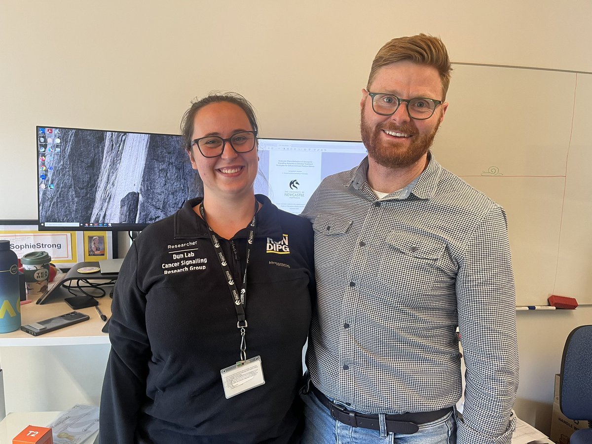 Matt Dun, PhD (@mattdun17) on Twitter photo PhDun!!
So proud <a href="/evierjackson/">Evie Jackson</a> 4x first and 6x co-author publications & #DunLab’s first #DMG #DIPG PhD submission
Thanks <a href="/_IsabellaMarcus/">Isabella and Marcus Foundation</a> for supporting EJ’s scholarship and project funding from <a href="/RUNDIPG/">RUNDIPG</a> <a href="/CureStartsNow/">The Cure Starts Now</a> & <a href="/chadtough/">ChadTough Defeat DIPG Foundation</a>
#EndDIPG PhDun!!
So proud <a href="/evierjackson/">Evie Jackson</a> 4x first and 6x co-author publications & #DunLab’s first #DMG #DIPG PhD submission
Thanks <a href="/_IsabellaMarcus/">Isabella and Marcus Foundation</a> for supporting EJ’s scholarship and project funding from <a href="/RUNDIPG/">RUNDIPG</a> <a href="/CureStartsNow/">The Cure Starts Now</a> & <a href="/chadtough/">ChadTough Defeat DIPG Foundation</a>
#EndDIPG