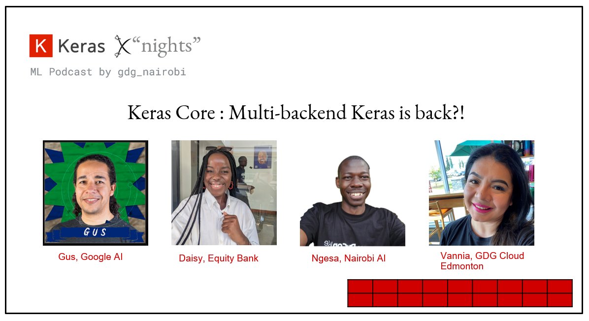GDG_Nairobi's tweet photo. Hey!
As you know, we're hosting @gusthema live tonight for #KerasCore session
And Guess what? He will be answering your questions live, so come prepared!
To submit your questions before event, go to https://t.co/7PzRXUMIex
We can't wait to see you!
#KerasDay #KerasKnights https://t.co/WlVGeirJm5