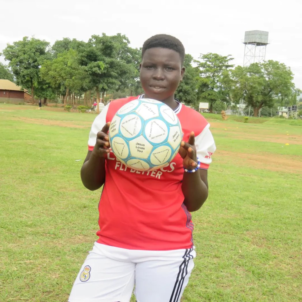 This is Mercy. She dropped out of school last year in P.6 because of lack of school fees. By the grace of God, we raised money for her to complete P.6 and P.7. We would like to thank everyone who generously gave. May God richly bless you all🙏🏾. 
#footballforJesus