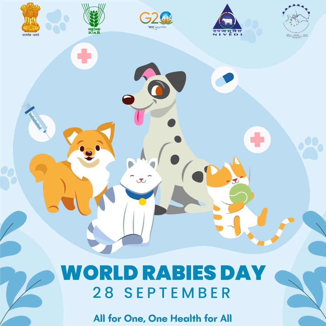 “Secure your pets, secure your family – Vaccinate against rabies.”

"All for One, One Health for All"

World Rabies Day!
.
.
.
.
#worldrabiesday2023 #vaccine #health