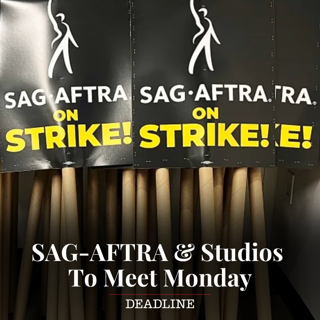 As Deadline first told you yesterday, SAG-AFTRA and the AMPTP are meeting next week. The actors guild and the studio reps released a joint statement Wednesday evening saying that both sides are coming back to the table on Monday, October 2 bit.ly/3PSE5ej