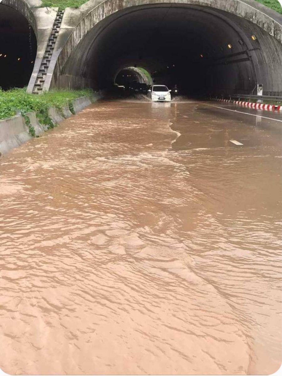 elehelp's tweet photo. Not my photo (unfortunately I’m not in the jungle) but this is the #WildlifeOverpass between #Thaplan & #KhaoYai #NationalParks, worse flooding in the neighbouring villages too. Smaller storms but more severe as I believe #ClimateChange models suggested. https://t.co/XBX1kCaORm