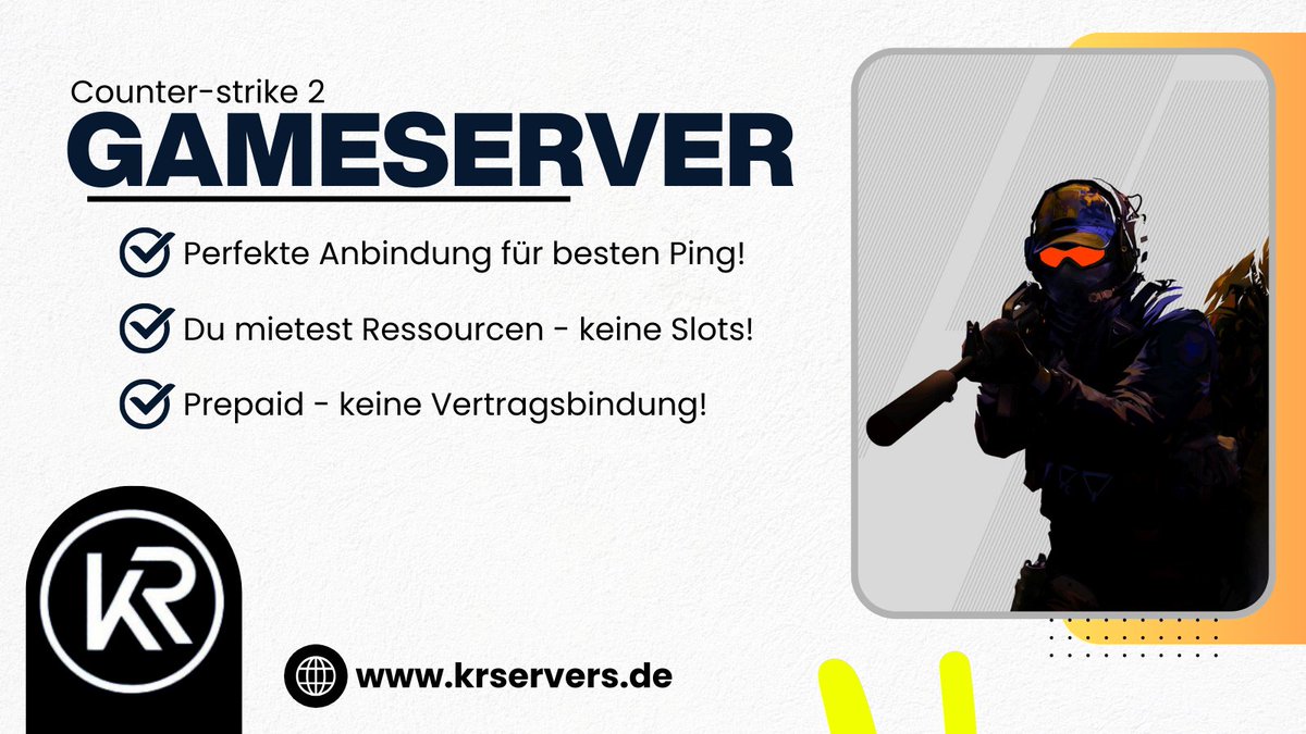 #CS2 wurde released - Euer Hoster bietet aber noch keine offiziellen Server an? 

Dann miete doch deinen #counterstrike2 Gameserver ganz einfach bei uns: 
krservers.de/cs2.php

Wir haben die technischen Voraussetzungen bereits geschaffen 📷 

Jeder Server erhält bei uns:

2