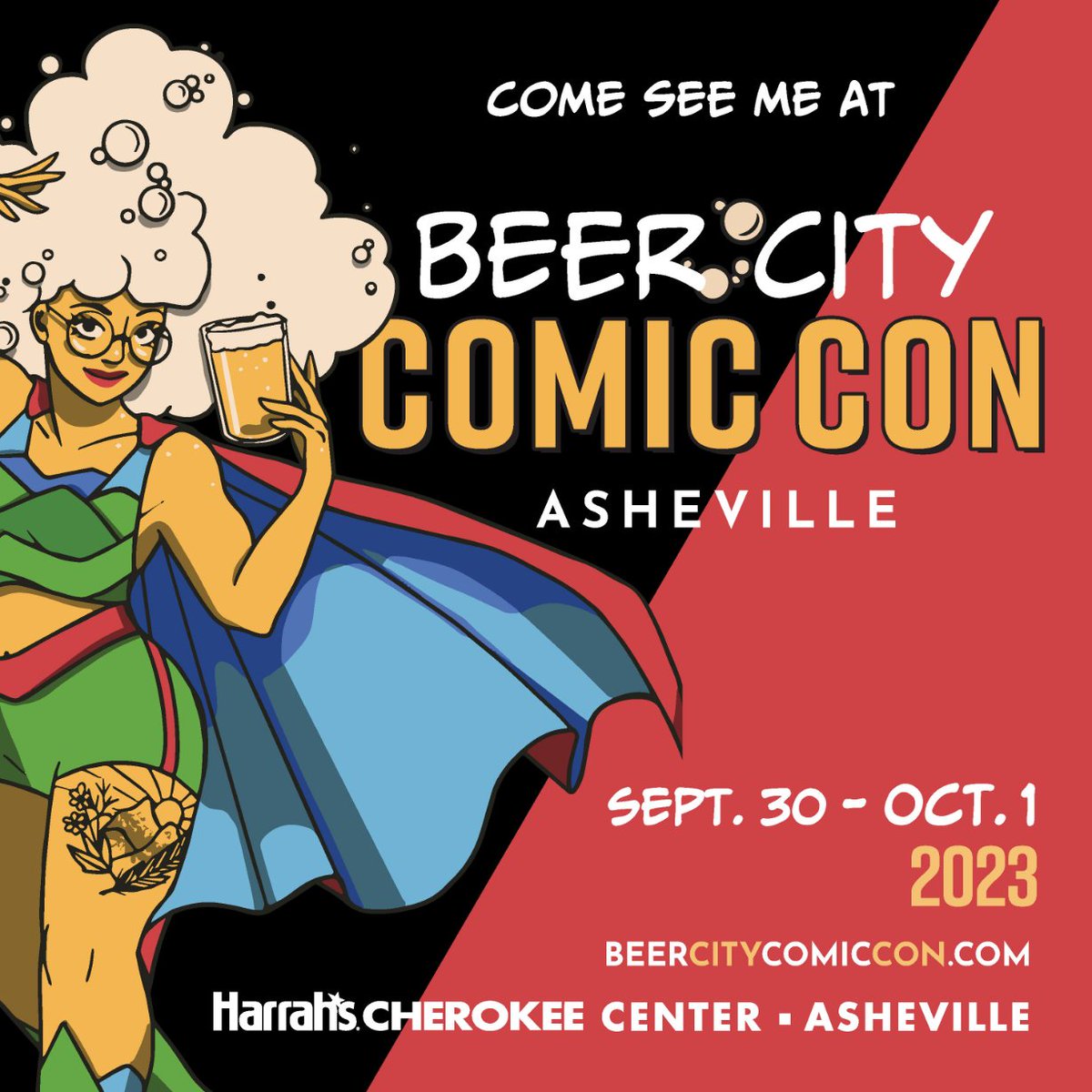 If you're in the Asheville, NC area, come see me at Beer City Comic Con down town this Saturday and Sunday! The Blue Ridge Pride festival is happening this Saturday too, so there's a ton of stuff to do!

#BeerCityComicCon #AshevilleNC #ComicCon #AshevilleEvents #GeekLife #Fandom
