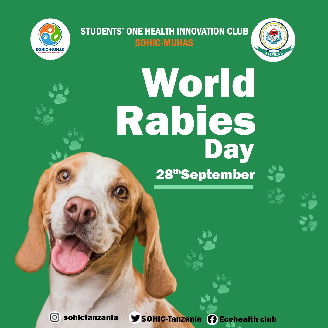 Join the Fight Against Rabies: Vaccinate Your Pets, Save Lives, and Build a Safer Future. World Rabies Day 2023.
#sohictanzania
#afrohun
#WHO
#muhimbiliuniversity
#Muhimbilinationalhospital
#TFDA
#FAO
#onehealth
#ifakarahealthinstitute
#youthopportunities
#onehealthsociety