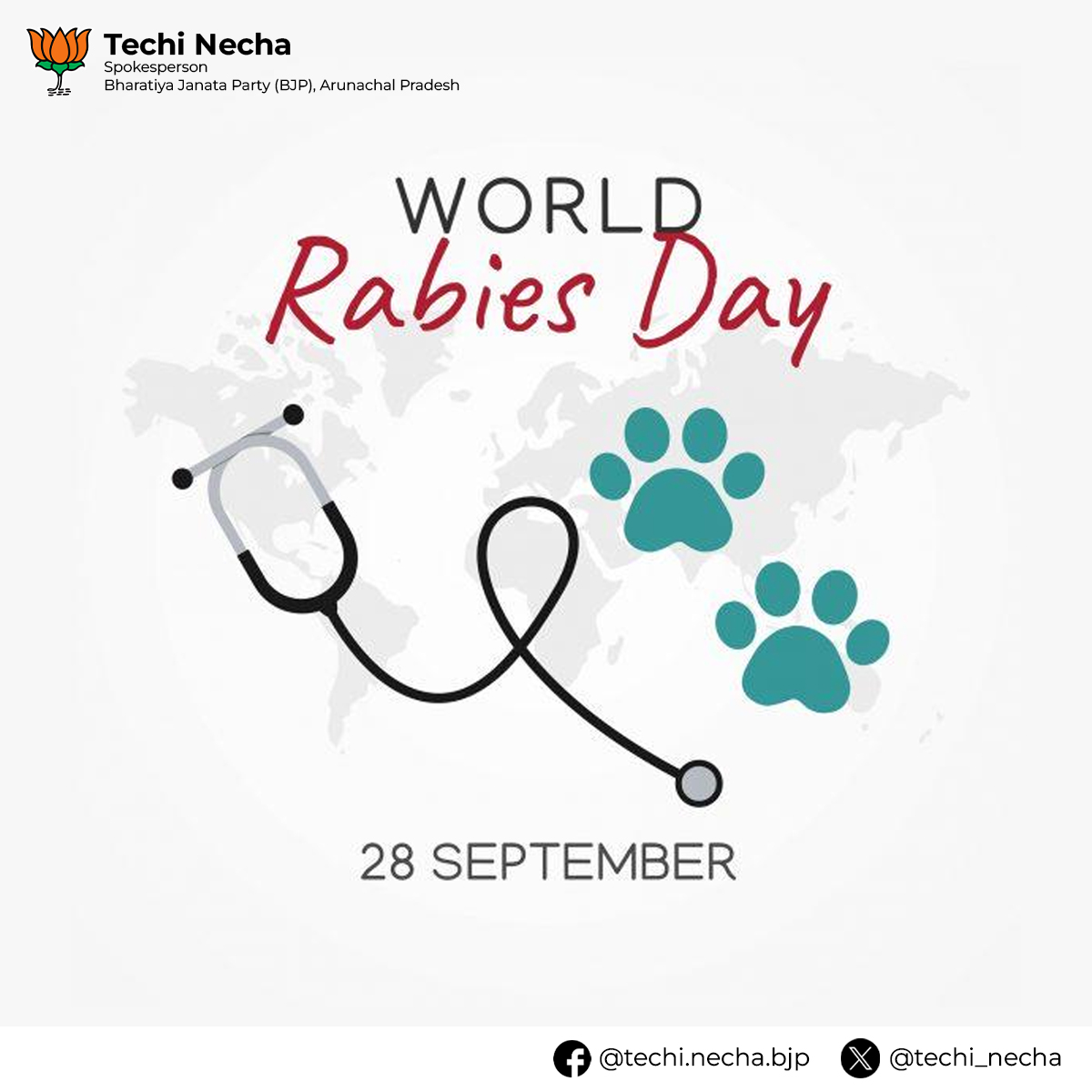1/2
On World Rabies Day, let us come together to raise awareness about the importance of rabies prevention and control.

Rabies is a deadly disease that affects both humans and animals. 
#WorldRabiesDay #RabiesPrevention #CommunityHealth #AnimalWelfare