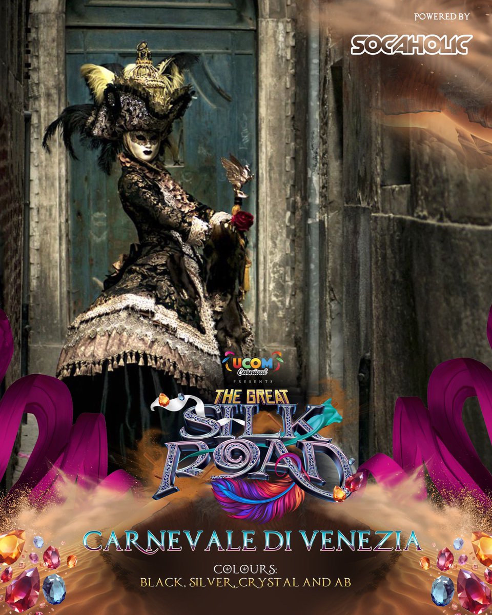 Carnevale di Venezia powered by <a href="/socaholicuk/">Socaholic</a> for Notting Hill Carnival 2024 🇬🇧 Designed by: @eccdesinger 🎭 Join us as we take you on a journey along The Great Silk Road with <a href="/UCOMCARNIVAL/">UCOM Carnival</a> 🗓️ Band launch 3rd December 2023 ucom2024.eventbrite.co.uk