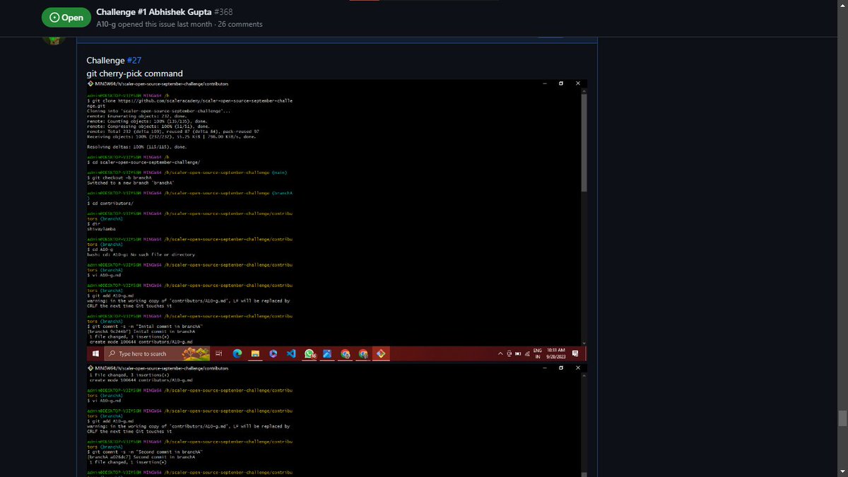 Abhishek_G101's tweet photo. Hello all,      
Completed #task27 of  #OpenSourceSep Challenge with @Scaler_Official Discord Community.          
You can join the community HERE -https://t.co/YFmU8Iv11I………………………    
   #Opensourcesep #ScalerDiscord https://t.co/ijl9lPYFiR
