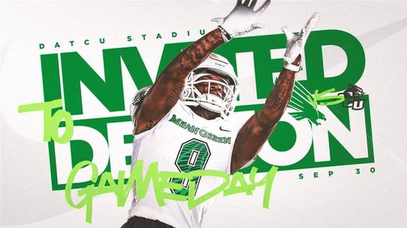 Thank you for the game day invite! <a href="/MeanGreenFB/">UNT Football</a> <a href="/__CoachMorris/">Eric Morris</a>