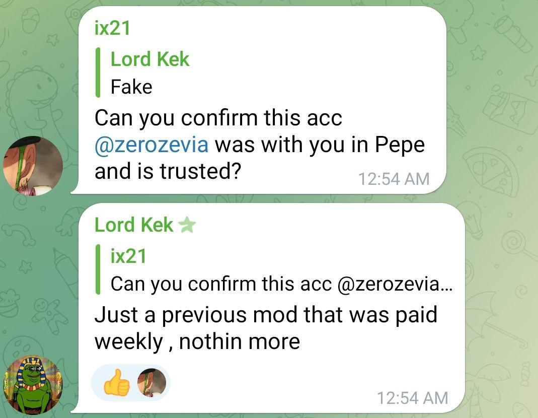 pepetokenog's tweet photo. Lord Kek you say paid Mods? We were core and left because you dumped bags on your community 

#PEPE $PEPE https://t.co/vWOBDlRMe1