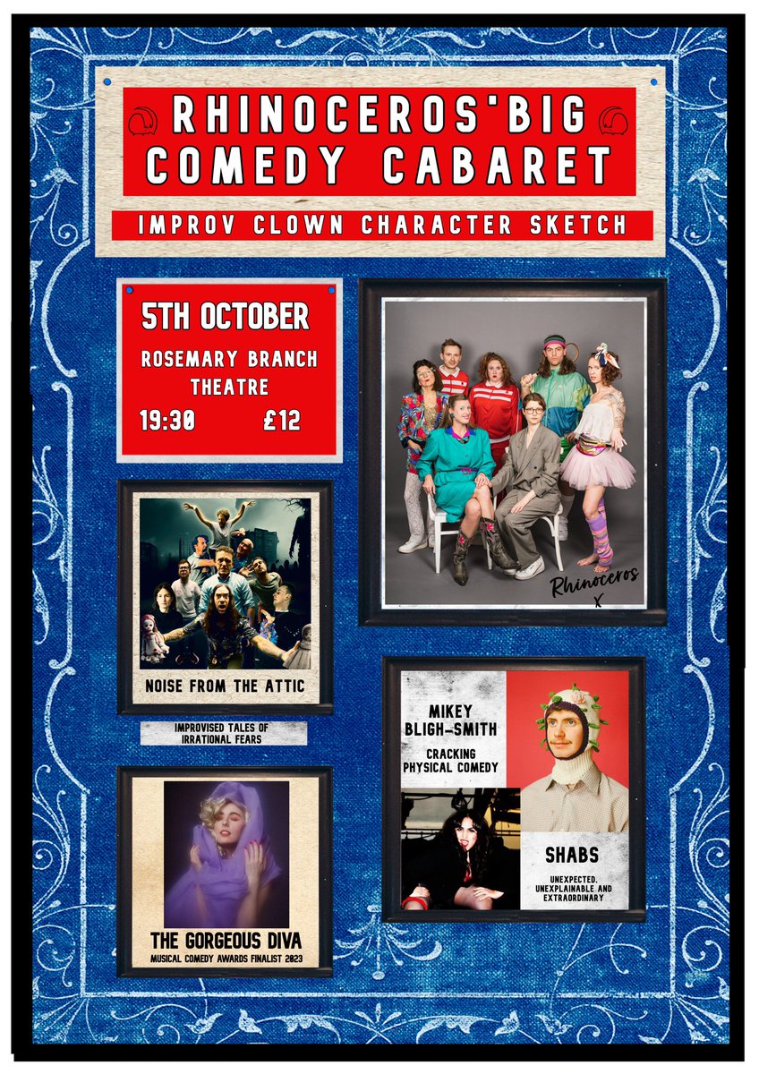 NEWS! Thursday is the new Friday! Join us for our Big Comedy Cabaret on 5th Oct <a href="/PubBranch/">RosemaryBranch</a> with the awesome <a href="/The_GorgeDiva/">The Gorgeous Diva</a> plus Mikey Bligh-Smith, Shabs &amp; Noise form the Attic #comedy #charactercomedy #improv