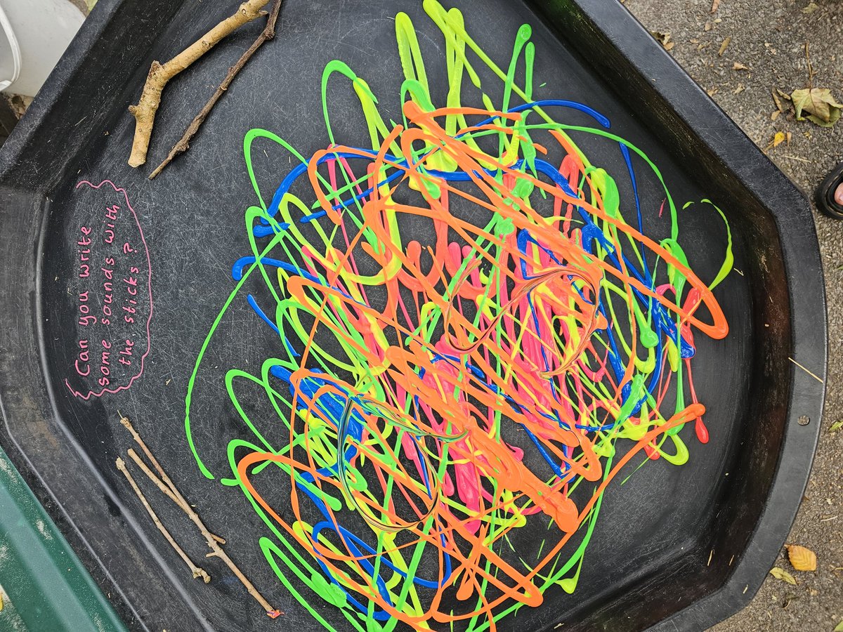 We love outdoors in EYFS! The children come dashing out every morning to see what is on our tuff trays. #reception #EYFS #outdoorfun #outdoorkids