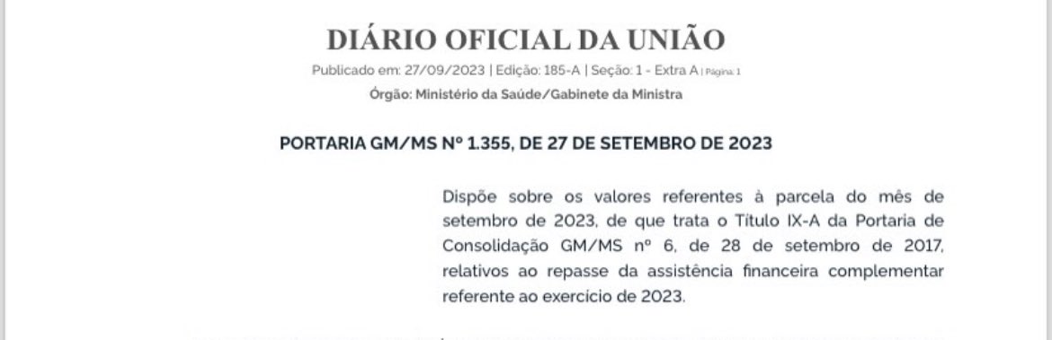 ATENÇÃO, ENFERMAGEM! 
O Ministério da Saúde publicou a portaria com os valores das transferências corrigidos para Estados e Municípios. Estes novos repasses somam as correções que foram realizadas ate dia 15 deste mês e os valores referentes a setembro!