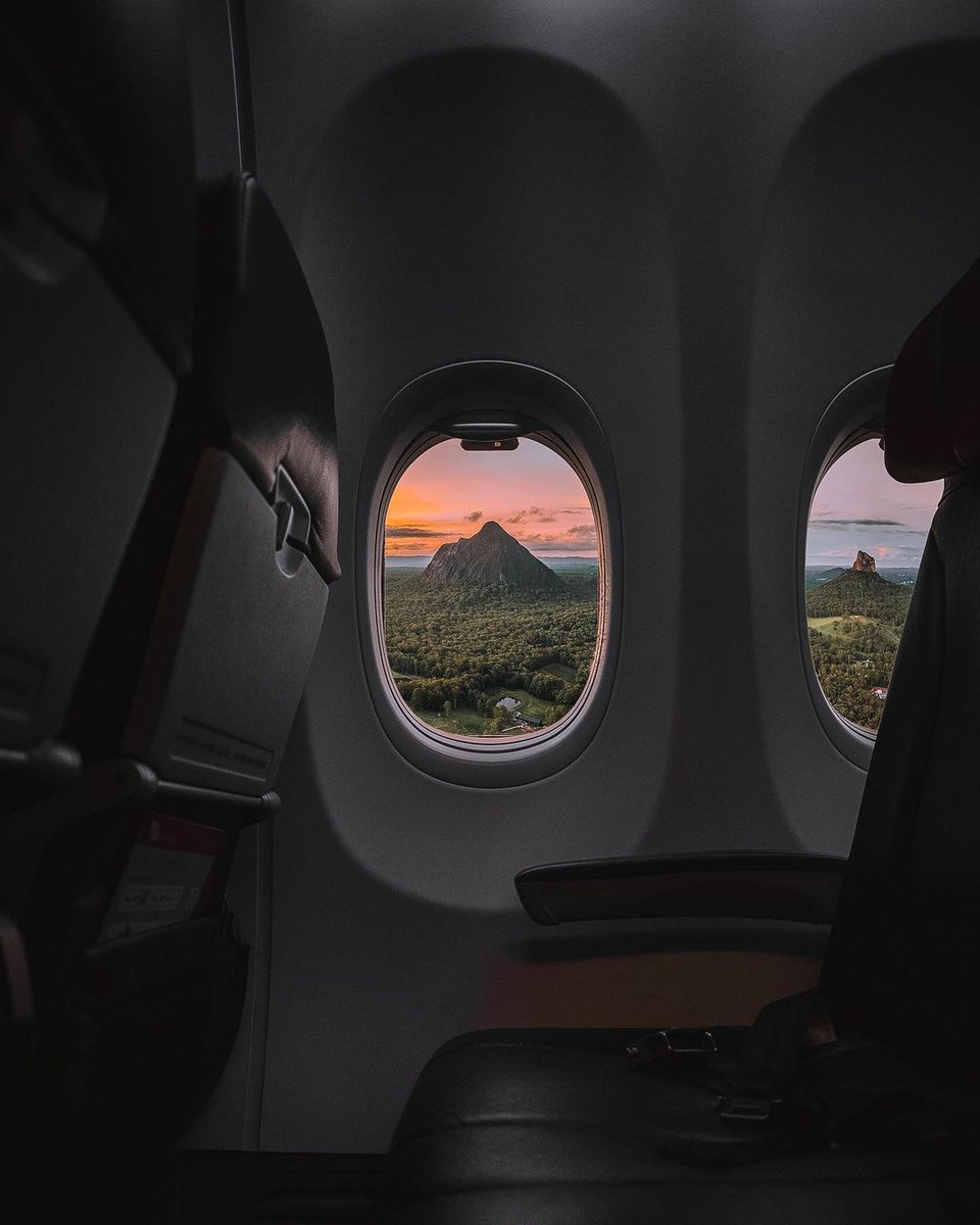 This is your captain speaking... welcome home ✈️ 🌄 The view of the Glass House Mountains from the sky is absolutely magical 🌈 As you come into land on the Sunshine Coast, the big question is: where do you explore first? 📸 credit: eli___lerner (on Instagram)