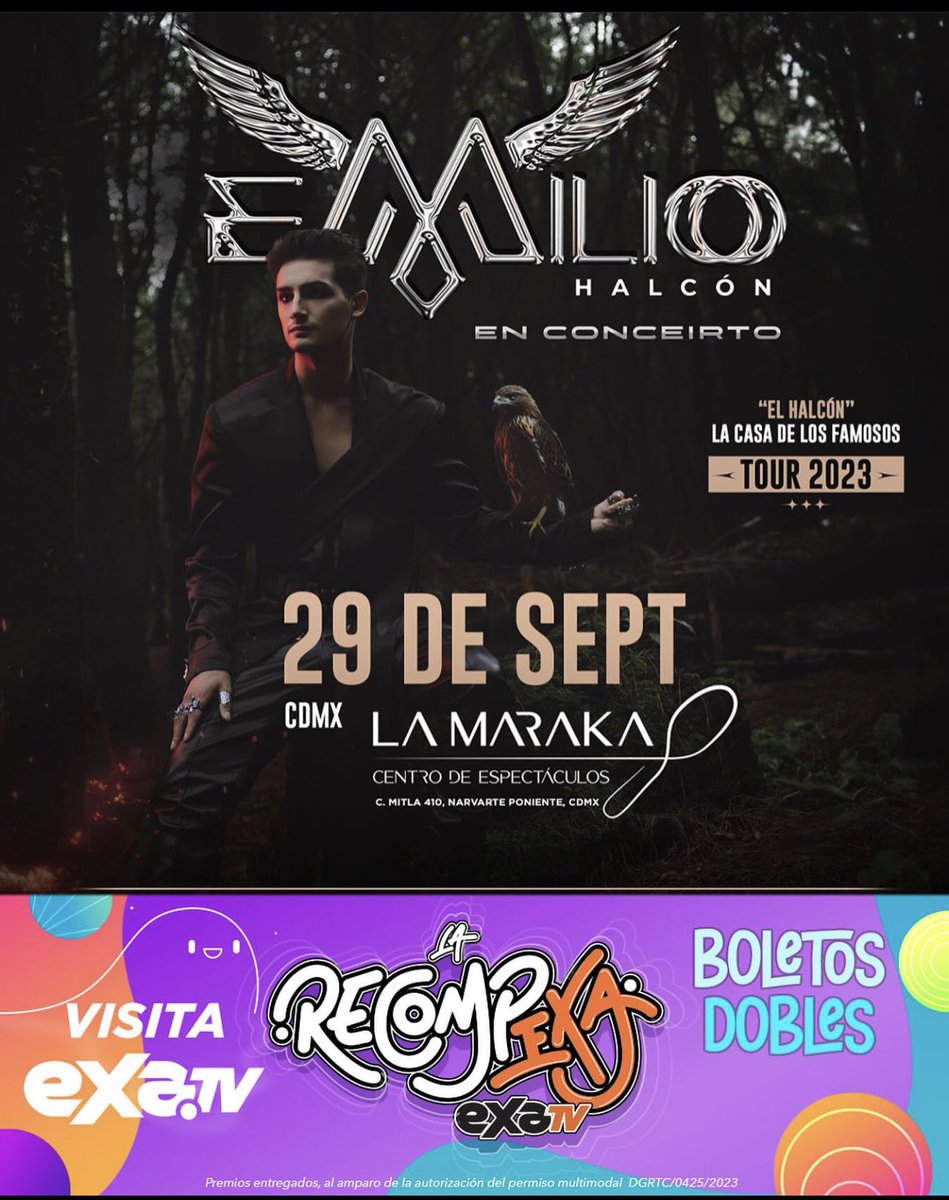 @exatv te lleva a concierto de @mailomarcos este viernes 29 en la Ciudad de México 🔥 #larecompexa