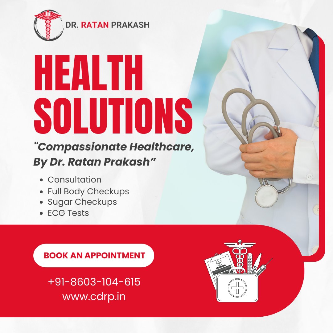 Your path to vitality and wellness begins with Dr. Ratan Prakash, Patna's leading General Physician. Take the first step towards a healthier future today!

🌐cdrp.in

#HealthSolutions #HealthCare #Doctor #DrRatanPrakash #PatnasFinest #YourHealthMatters  #cdrp