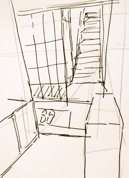 #一日一模写Ⅲ 275/365
今日は筋肉人体と玄関でした〜🌸
#無煙マッチ 
