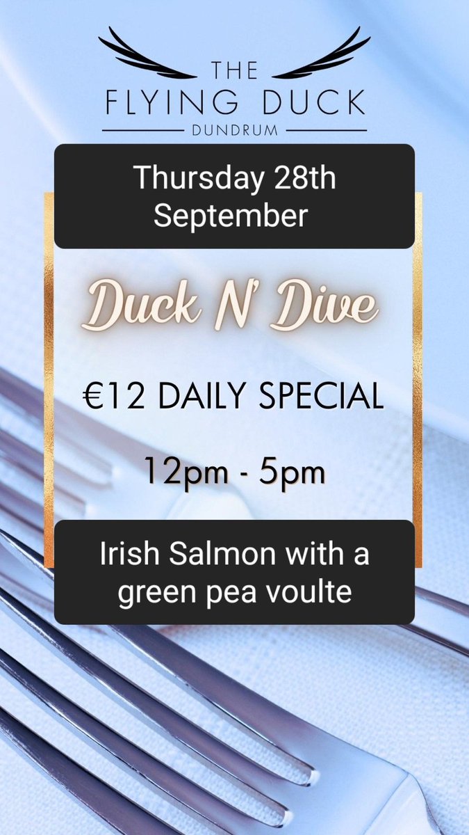 Brighten up your day with todays 12.00 special and take someone with you.
@IrishFoodGuide @Bordbia @LovinDublin @TwitterDublin @Dfdirectory @DundrumTC