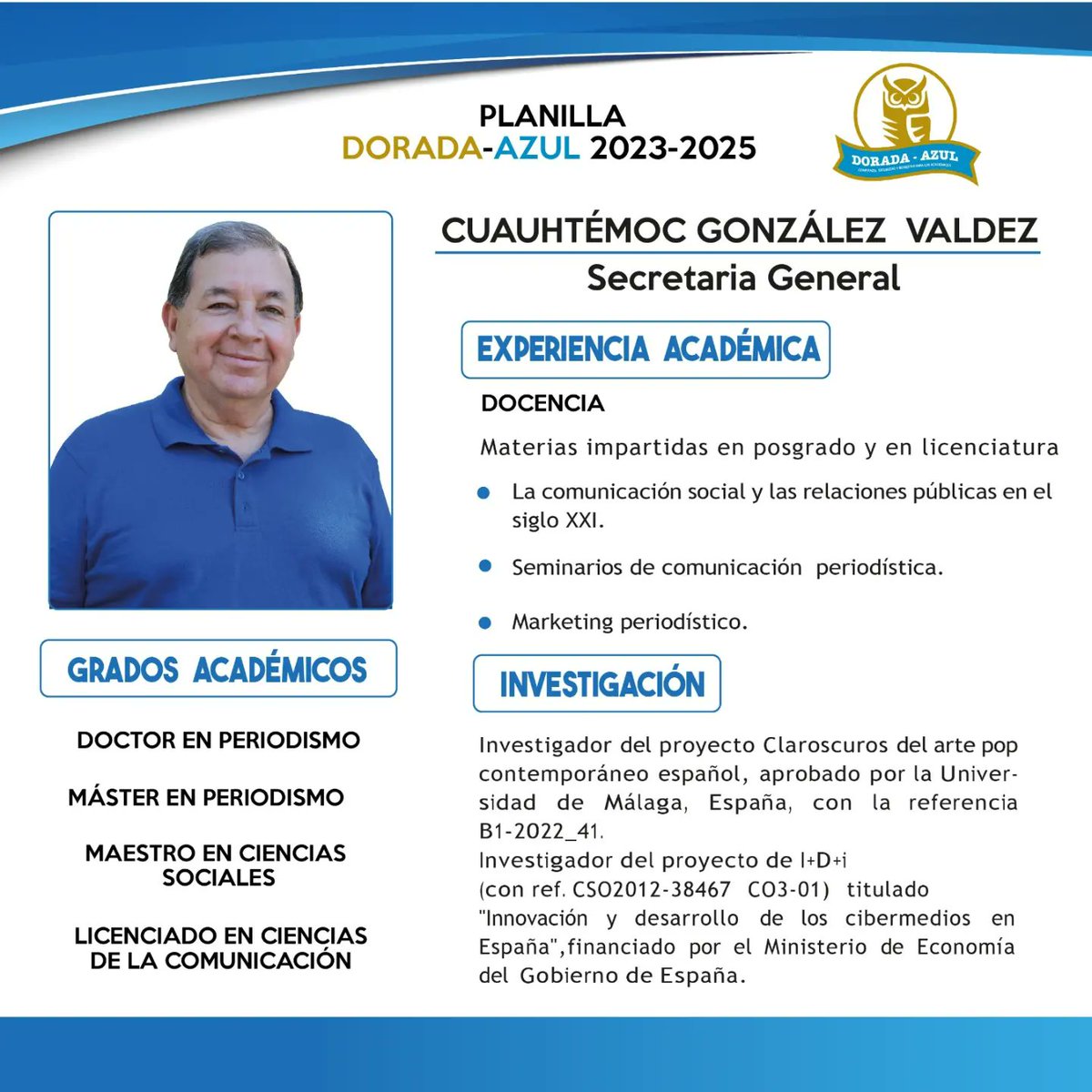 La_VerdadSonora's tweet image. Elige @stausunison nuevo dirigente sindical ‼️‼️‼️‼️

Con 1,014 votos a favor, el 58% del total, la planilla Dorada- Azul resulta victoriosa, siendo Cuauhtémoc González Valdez el próximo dirigente del #Staus

#Hermosillo, #Sonora #Unison

&amp;gt;facebook.com/diariolaverdad…