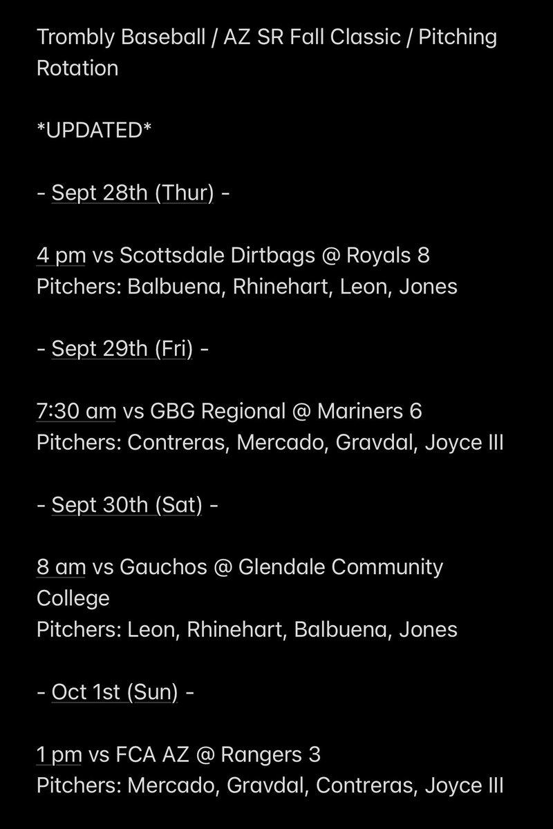dal_jones16's tweet photo. Excited to be out at the AZ Senior Fall Classic this weekend! Here is my schedule. 
@AZFallClassic 
@TromblyTribe 
@BreaOlindaBall https://t.co/DGgAC24BMf