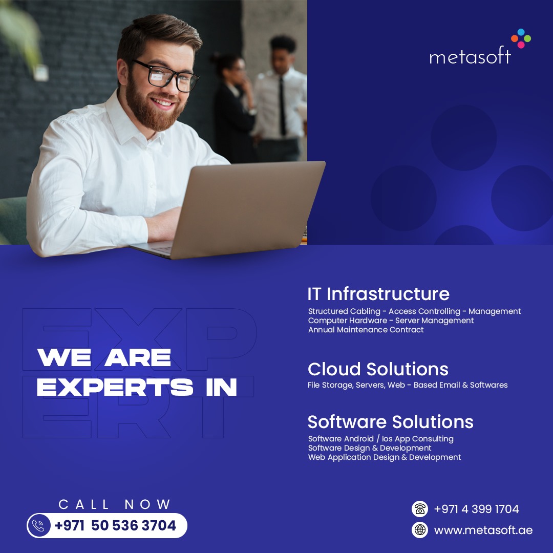 Metasoft_it's tweet photo. Whether you are a small business or a large enterprise, we can help you find the right IT solutions to meet your needs and budget. We can help you.
.
.
Connect us Now
📧 sales@metasoft.ae
📱 050 536 3704
.
.
#software #softwaredevelopment #business #technology #softwaretesting https://t.co/nfB62HvUmN