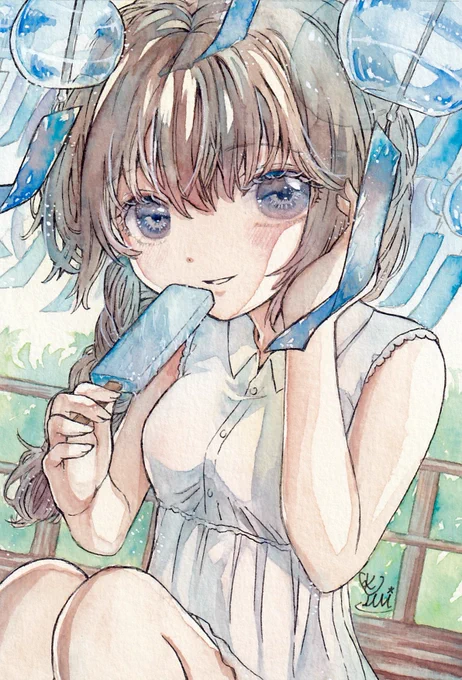 【お知らせ】明日9/29.20:00に8月展示会の参加作品と2Lサイズ原画追加する予定です。BOOTHは閉めずに時間になり次第追加していきます。 
