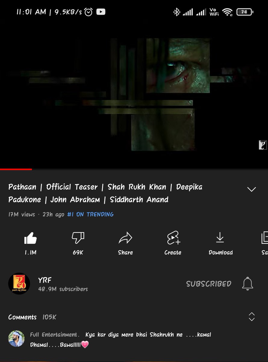 SrkianDas04's tweet photo. #PathanTeaser 17M views, 1.17M likes in 24 hours
#JawanPrevue 45.6M views, 1.5M likes in 24 hours
#TigerKaMessage 9M views 727K likes With Ad in 24 hours
This Is The Aukat Of Finished Star #SalmanKhan Disasterious response in everywhere..father always remains father..🔥 https://t.co/E87ELotpwe