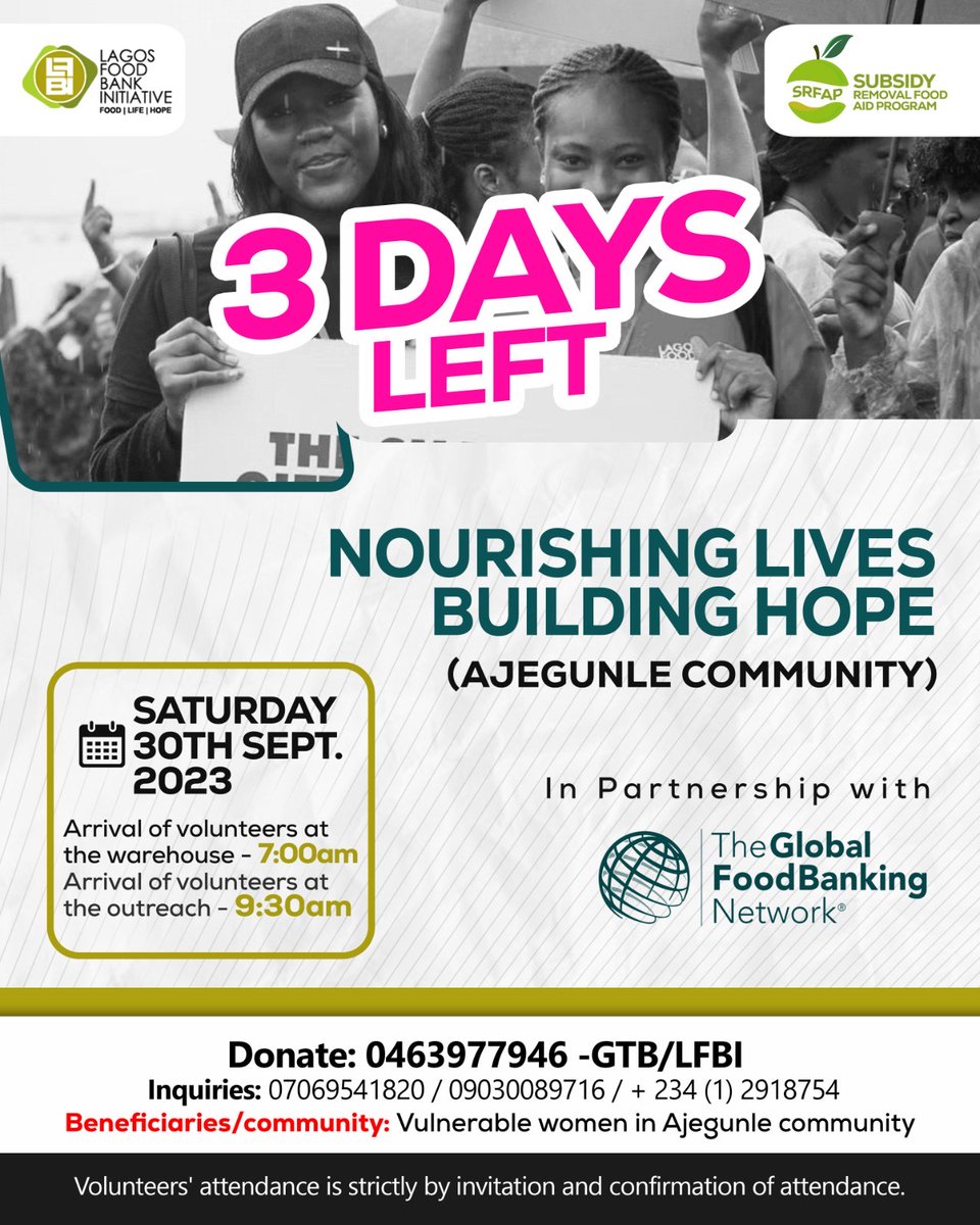 UZII_SUBLIME's tweet image. 3 days left #LFBI
@lagosfoodbank