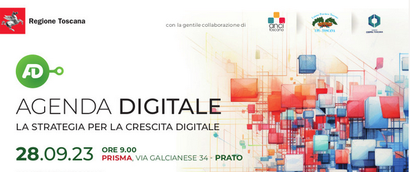 #opentoscana #OpenData #BigData 
Regione Toscana Agenda Digitale, la strategia la crescita digitale
Data: 26 settembre 2023
Giovedì  28 Settembre alle ore 9:00,  presso Prisma, Via galcianese 34, a Prato
➡️open.toscana.it/diretta-stream…