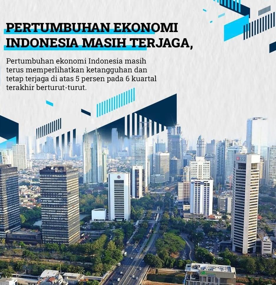 berdjoeang's tweet photo. Pertumbuhan Ekonomi Indonesia masih terjaga
#EkonomiKuat #EkonomiKuat https://t.co/VBOJqZ4TVA