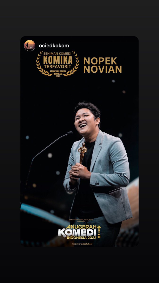 jarwokuat's tweet photo. Peraih Anugerah Komedi Indonesia (ANUKOM 3) 2023
#paski #inewstv https://t.co/BM5THpefnA