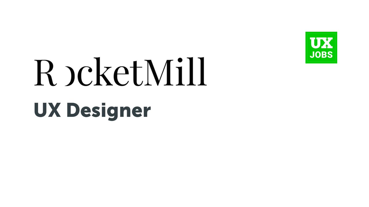 UX Designer at <a href="/RocketMill/">RocketMill is now PMG</a>
 · Permanent, Full-time
 · London, Brighton, Remote
#ux #userexperience #job
uxbri.org/jobs/1479/ux-d…