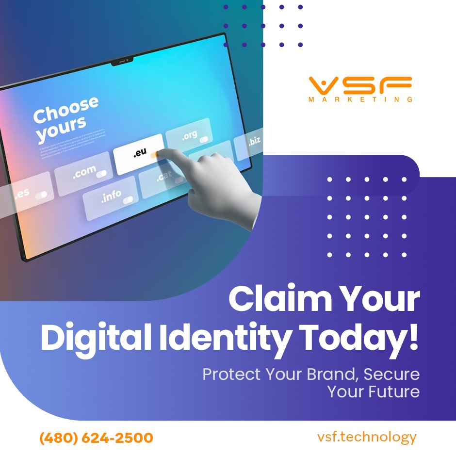 Vsfmarketing's tweet image. Ready to make your mark online? Secure your unique domain name with VSF Marketing today!
Act now and own your piece of the internet! 

Get your personalizeddomain today! Call: (480) 624-2500 or visit: vsf.technology/products/domai…

#VSFMarketing #DomainForwarding #DomainLocking
