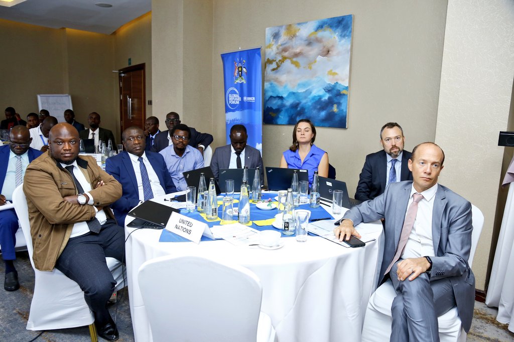 mofpedU's tweet photo. Minister of State for General Duties @henrymusasizi1 has expressed gratitude to all development partners that provide resources for the various programmes of refugees in Uganda.

He made the remarks today while opening the Transition Management in Uganda's Refugee Response Roundtable at Golden Tulip Hotel in preparation for the Global Refugee Forum in December 2023.

@henrymusasizi1 called for increased coordination in emergency responses to increase efficiency & reduce  duplication of efforts. Uganda currently hosts 1,578,661 refugees in 14 refugee settlements (July 2023)

 "MoFPED with support from development partners is leading on the process of developing a national transition strategy,which will guide both government and partners on the tranditional planning and management," said the Minister.