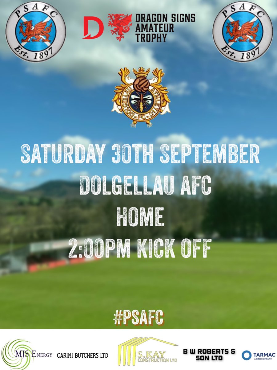 psafc_football's tweet photo. 🔴⚫️ 𝐅𝐀𝐖 𝐓𝐫𝐨𝐩𝐡𝐲 𝐭𝐡𝐢𝐬 𝐰𝐞𝐞𝐤𝐞𝐧𝐝!
Tier 3 side @cpdDolaafc make their way across Mid Wales in the @FAWales Amateur Trophy!
⚠️2:00pm kick off for this match!
🏟️Llanandras Park
⏰2:00pm Kick Off
🏆FAW Trophy
🎟️Entry is currently cash only.
#psafc #presteigne https://t.co/BGITyHBXOO