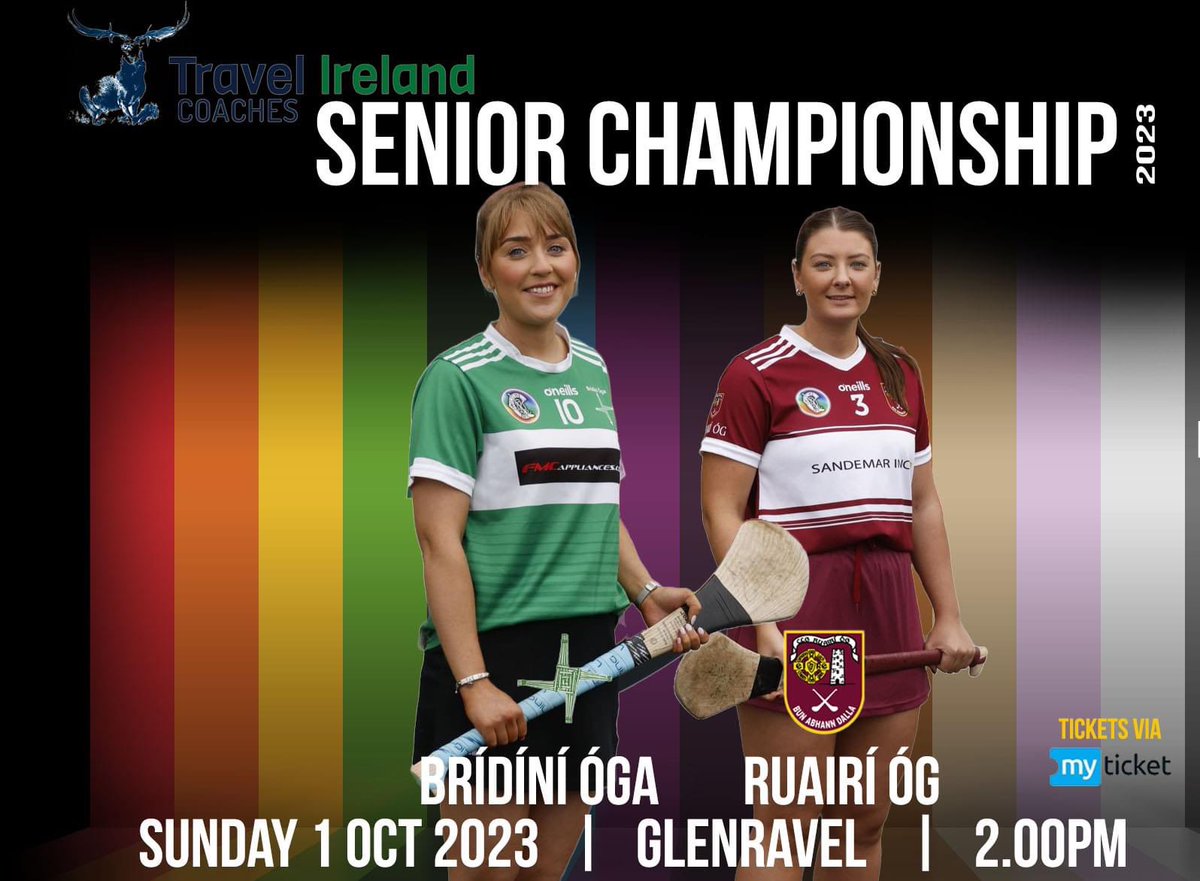 🏆 SENIOR CHAMPIONSHIP 🏆

Our Travel Ireland Coaches Senior Championship continues this weekend.

Brídíní Óga Glenravel v Ruairí Óg Cushendall on Sunday October 1st at 2pm in Glenravel

Get your tickets now on MyTicket App buyticketapp.co.uk/app