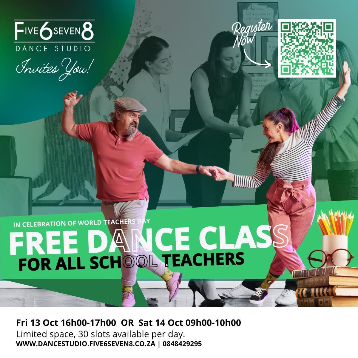 Do you have a favorite teacher in mind? In celebration of #WorldTeacherDay we are giving away 2 free #Dance classes. We are based at the Ferndale on Republic Mall in Randburg get them involved. #Johannesburg