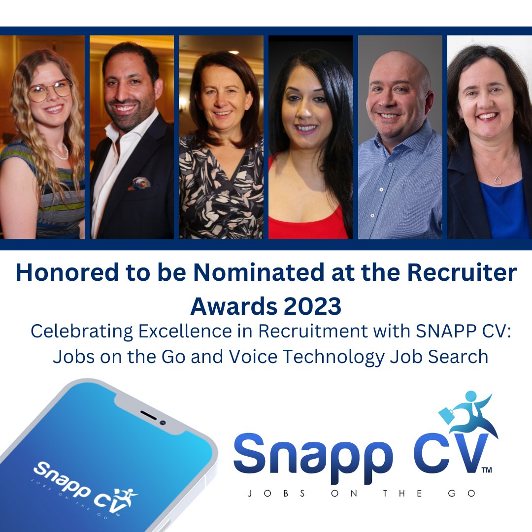 We are honoured to be shortlisted in the category Best Tech Innovation at the #RecruiterAwards2023! We won this award last year and we are grateful to be recognised for the second year in a row. We are looking forward to attending the awards ceremony tonight.
#technology #snappcv