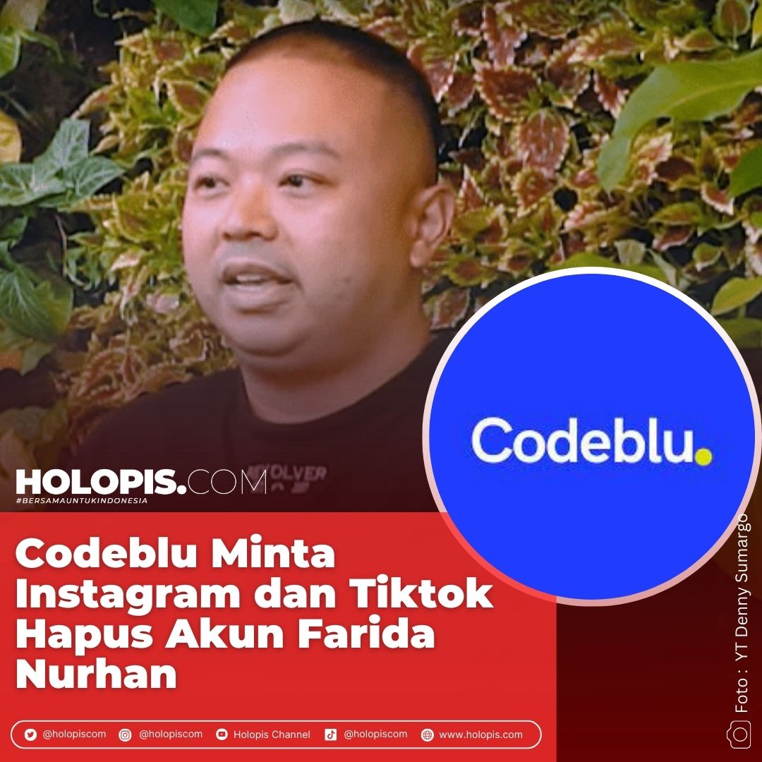 holopiscom's tweet image. Saat mengunjungi rumah Denny Sumargo, Codeblu mengatakan tidak menutup kemungkinan mau memaafkan Farida Nurhan. Namun, pria berkepala plontos ini ingin wanita yang juga akrab disapa Omay tersebut menutup akun Instagramnya.

#codeblu #faridanurhan