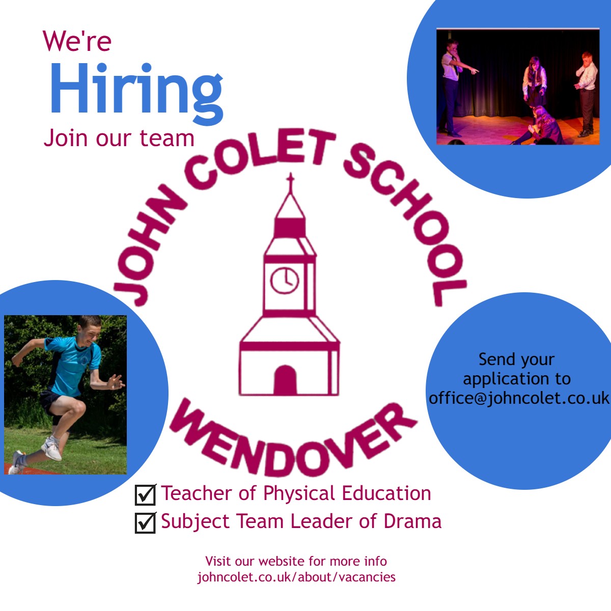 If you are looking for something new and exciting, why not join the John Colet team. johncolet.co.uk/about/vacancies