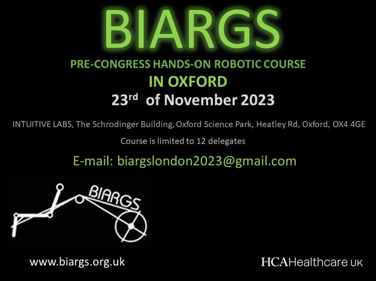 Join us in Oxford for our exciting robotics course. You will have hands on experience of docking the robot and using porcine hysterectomy models. Register today! A few places left!