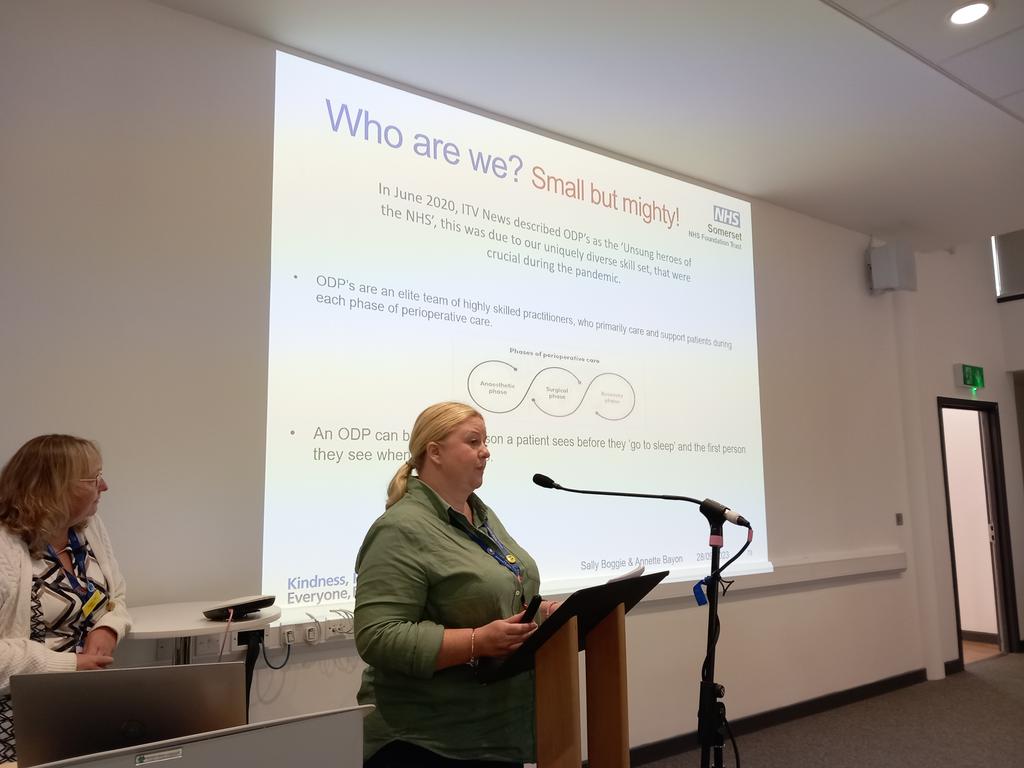 somersetahps's tweet photo. Next up on our #SomersetFestivalOfAHPs is #OperatingDepartmentPractitioners with a wide sets of skills for all areas of anaesthetic care. Potential to practice in ICU, Radiology, etc. 
@ClareBoobyerMPH @hayleypeters https://t.co/iVPxtj586P
